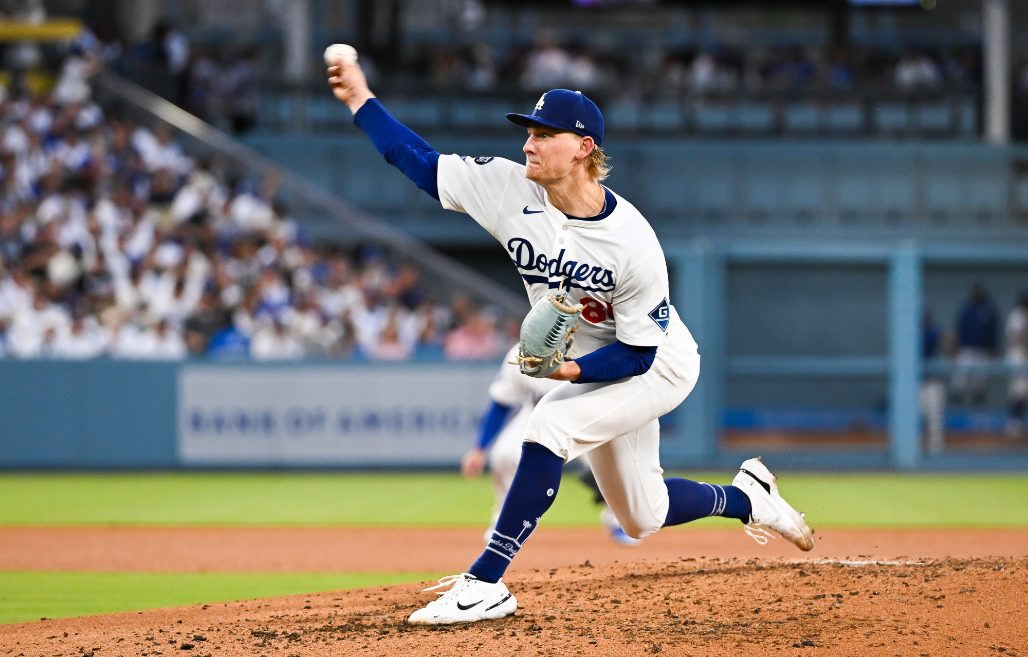 洛杉磯道奇投手 Emmet Sheehan #80，資料照 ，2025.6.18，洛杉磯，加州（攝影：Gene Wang 王建鑫 / Capture At Media 蓋艾傳媒）